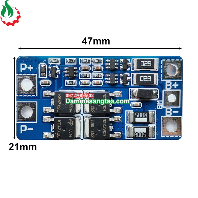 Mạch 2S 7.4V 20A bảo vệ pin Li-ion 3.7V