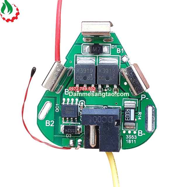 Mạch 3S 12V 22A Li-ion tam giác dùng cho máy trung quốc