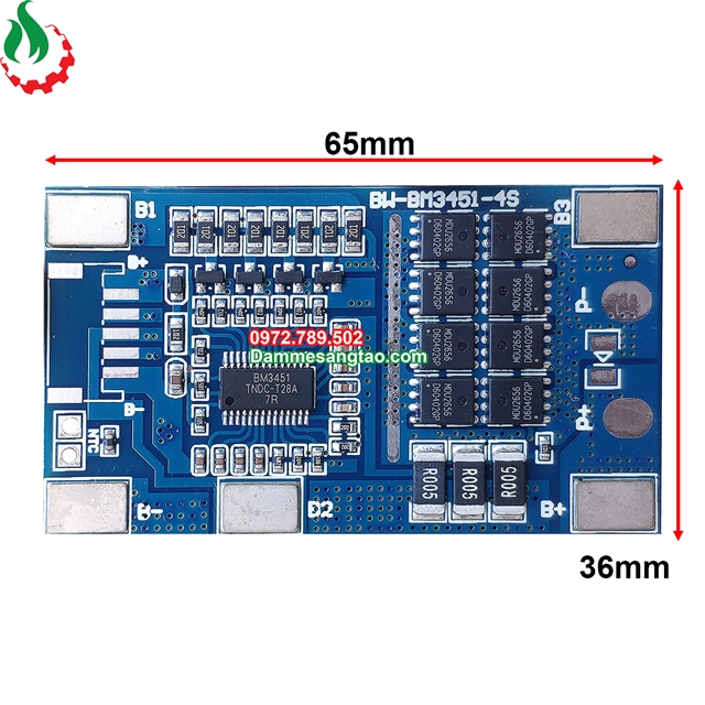 Mạch 4S 14V 30A BW bảo vệ pin Li-ion 3.7V