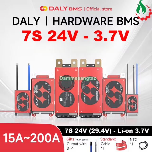 Mạch 7S 24V (29.4V) Daly bảo vệ pin Li-ion 3.7V