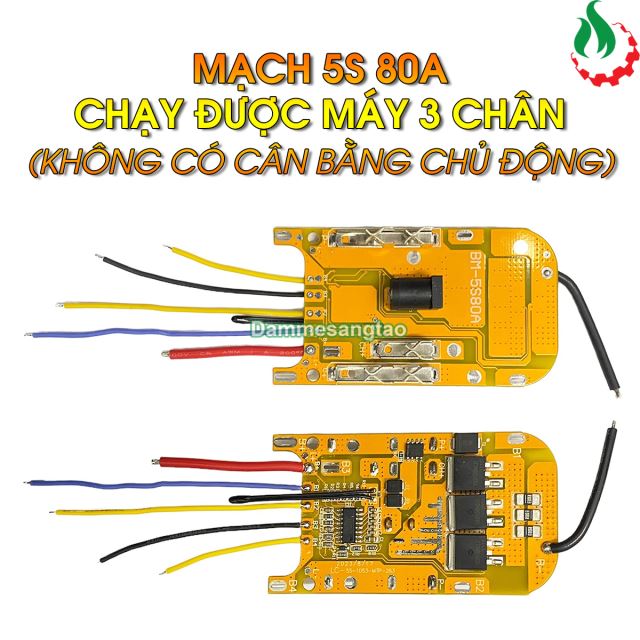 Mạch pin makita 5S 18V 80A sạc adapter bảo vệ pin Li-ion 3.7V