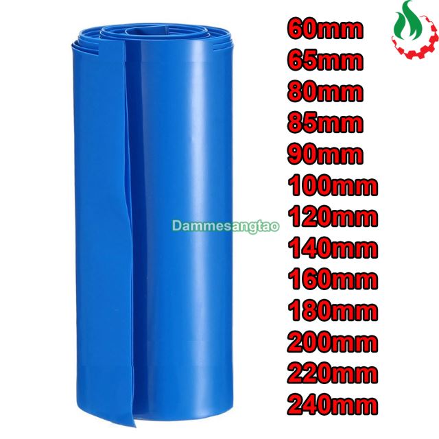 Màng co nhiệt PVC kích thước 65mm - 300mm
