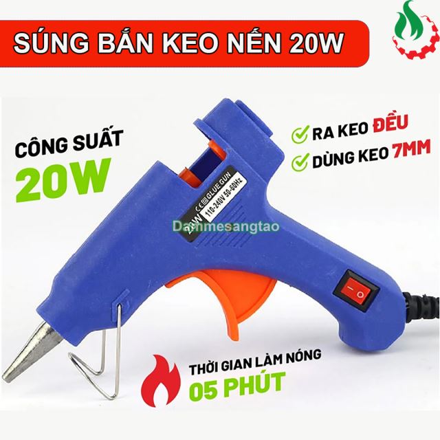 Súng bắn keo nến 7mm 20W nhiệt độ 140-160 độ C
