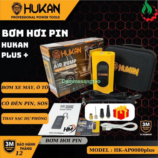 Máy bơm hơi pin Hukan HK-AP0080PLUS