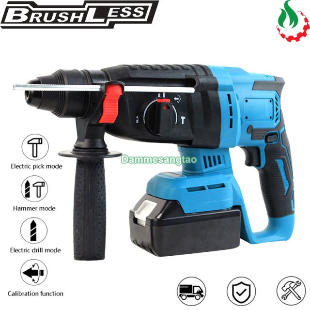 Máy khoan bê tông pin 3 chức năng 18V không chổi than (Mẫu 1)