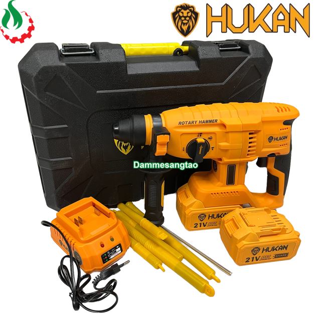Máy khoan bê tông pin 3 chức năng 21V Hukan HK-2808BL