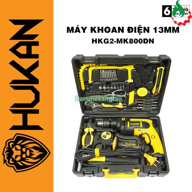Máy khoan điện Hukan HKG2-MK800DN (Full thùng 34 món phụ kiện)
