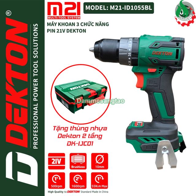 Máy khoan pin 21V Dekton M21-ID1055BL 55Nm