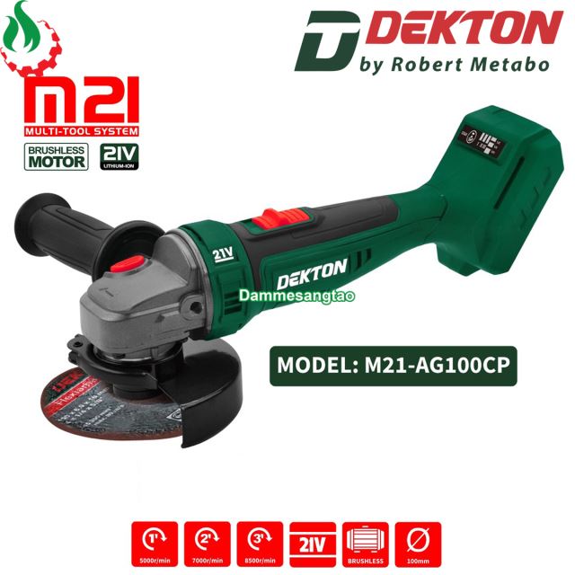 Máy mài góc pin 21V Dekton M21-AG100CP