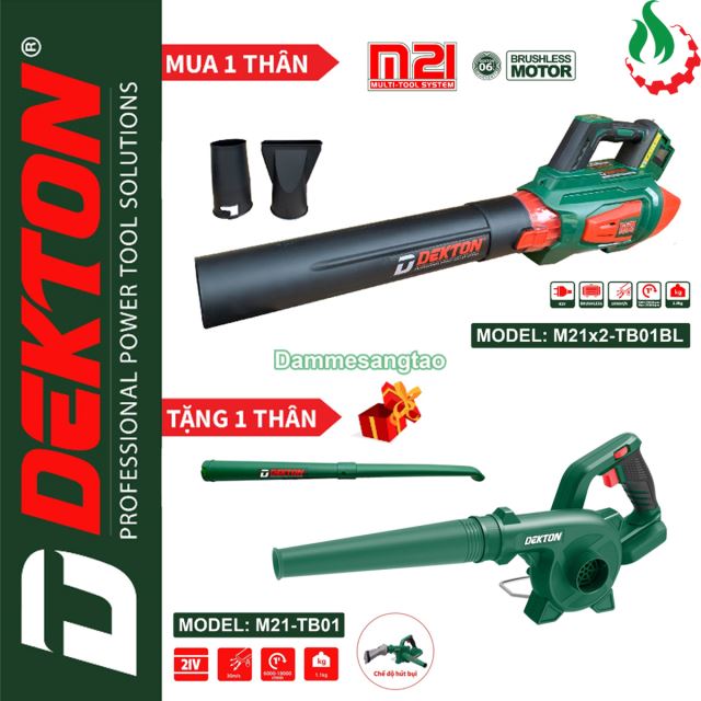 Máy thổi bụi pin 42V Dekton M21x2-TB01BL