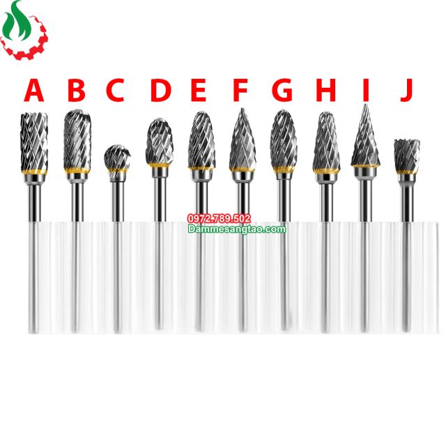 Mũi mài khắc hợp kim trục 3mm