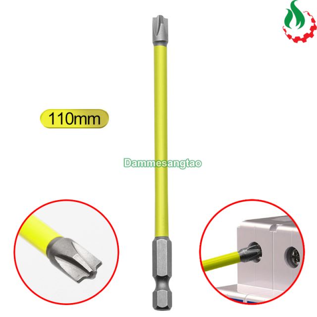 Mũi vít chuyên vặn vít CB chống tua ren đầu vít Chuôi lục giác (110mm)