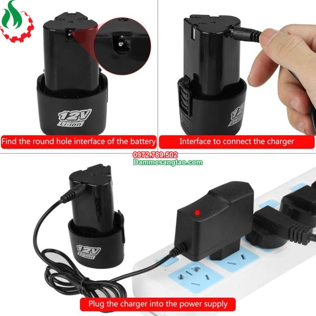 Pin 12V tam giác máy trung quốc