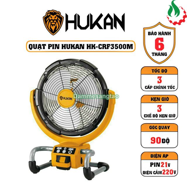 Quạt dùng pin 21V Hukan HK-CRF3500M