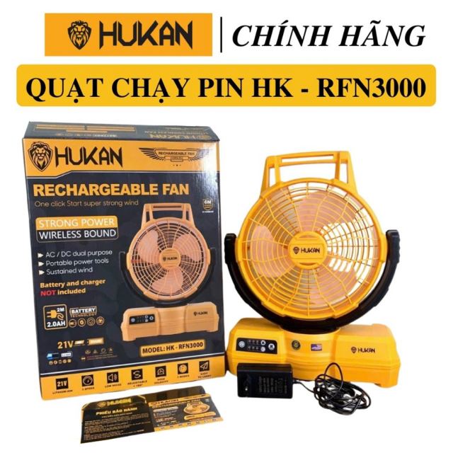 Quạt dùng pin 21V Hukan HK-RFN3000