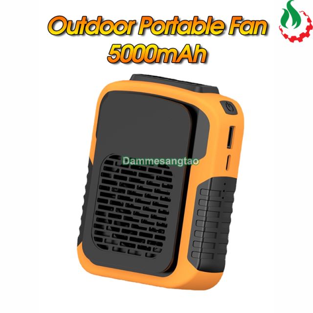 Quạt mini đeo thắt lưng pin 5000mAh (3 tốc độ gió)