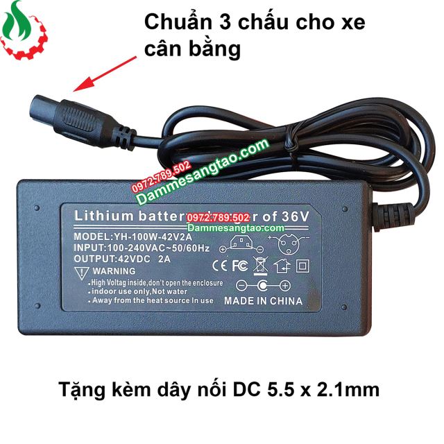 Sạc 10S 36V (42V) 2A dùng cho pin Li-ion 3.7V