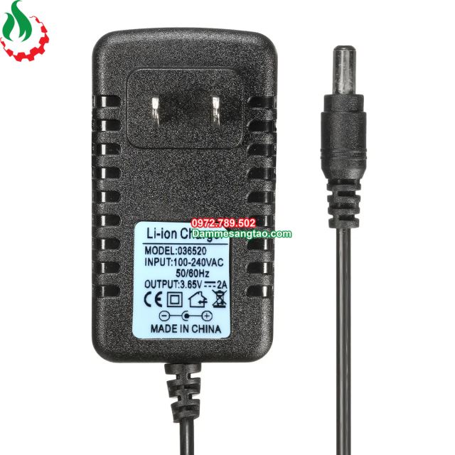 Sạc 1S 3.65V 2A dùng cho pin sắt Li-Fe 3.2V