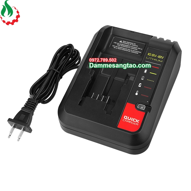 Sạc pin Black & Decker 10.8V-18V Li-ion 3.7V nhận mạch zin