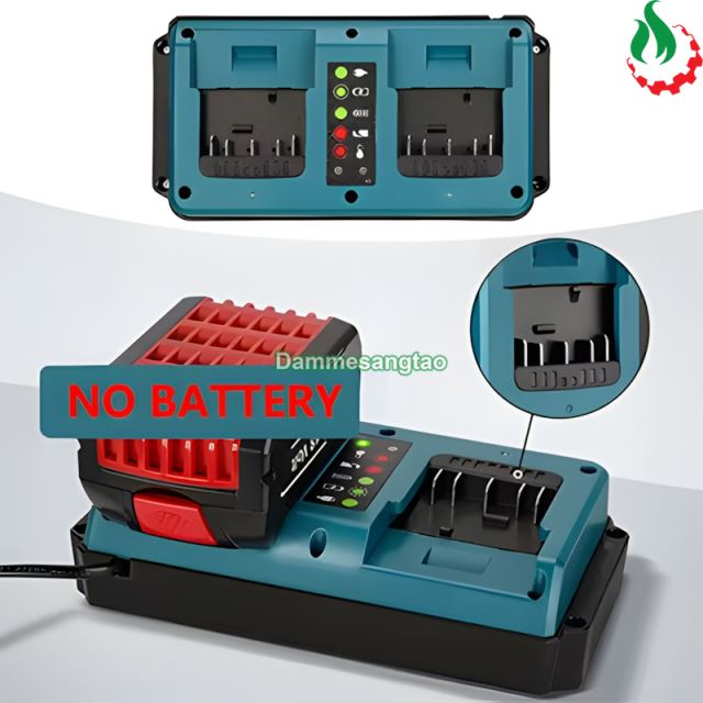 Sạc đôi pin BOSCH 18V (GAX1418V-02) Li-ion nhận mạch zin (OEM)