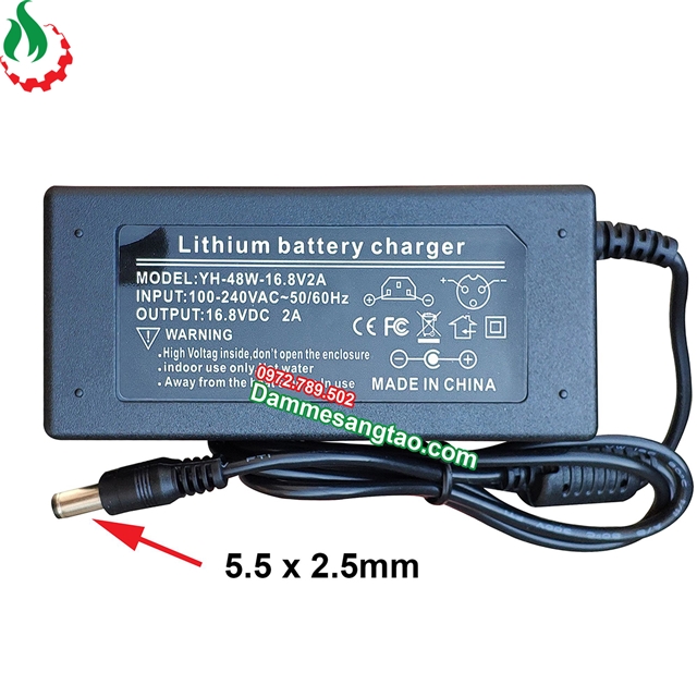 Sạc 4S 16.8V 2A nguồn rời chuyên dùng cho pin Li-ion 3.7V