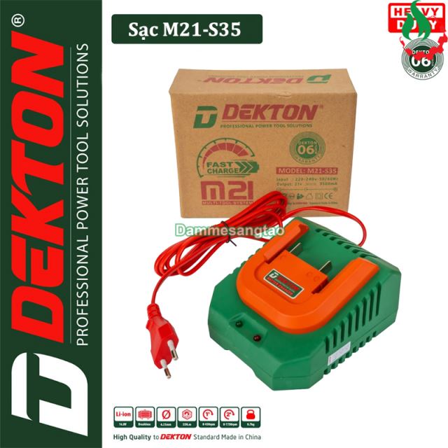 Sạc pin Dekton 21V M21-S35 (3.5A) chân pin Makita