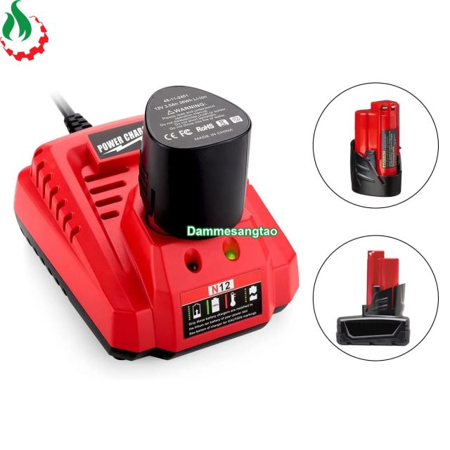 Sạc pin Mil 12V N12 Li-ion nhận mạch zin