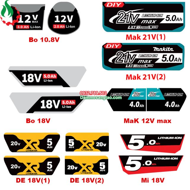 Tem vỏ pin (Dán vỏ pin cho đẹp)