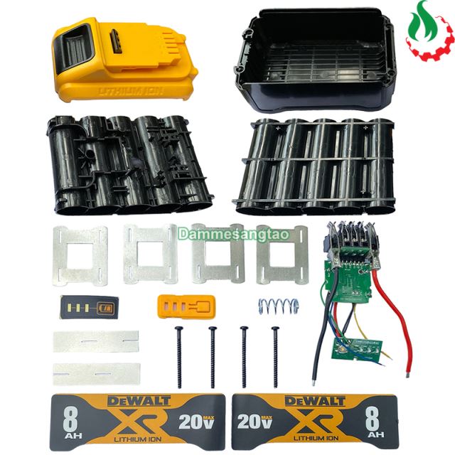 Vỏ pin Dewalt 18V 10 cell 21700 Li-ion 3.7V nhận sạc zin