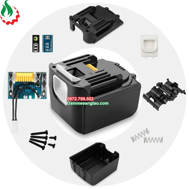 Vỏ pin makita 14V Li-ion 3.7V nhận sạc zin