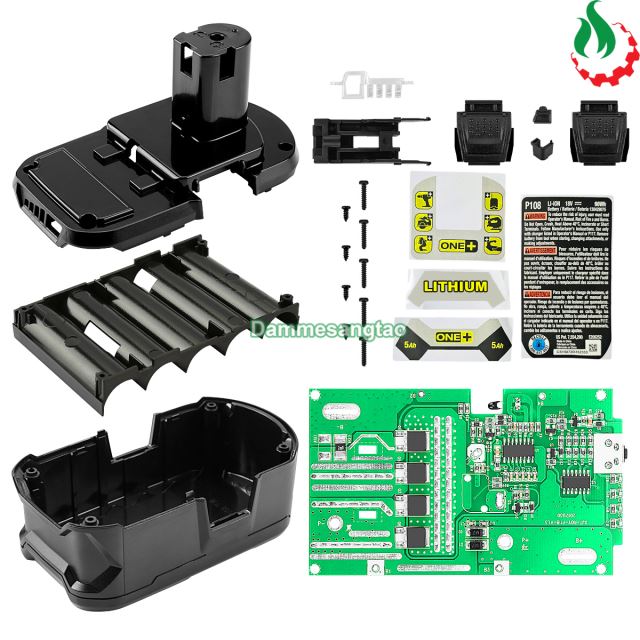Vỏ pin ryobi 18V Li-ion 3.7V 18650 nhận sạc zin